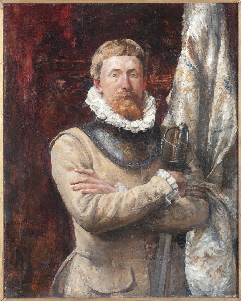 Hugo Birger, the Artist, as a Mercenary, vintage artwork by Ernst Josephson, 12x8" (A4) Poster