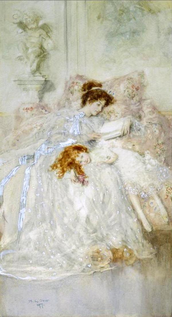 Precious Moments, vintage artwork by Mary Louisa Gow, 12x8" (A4) Poster