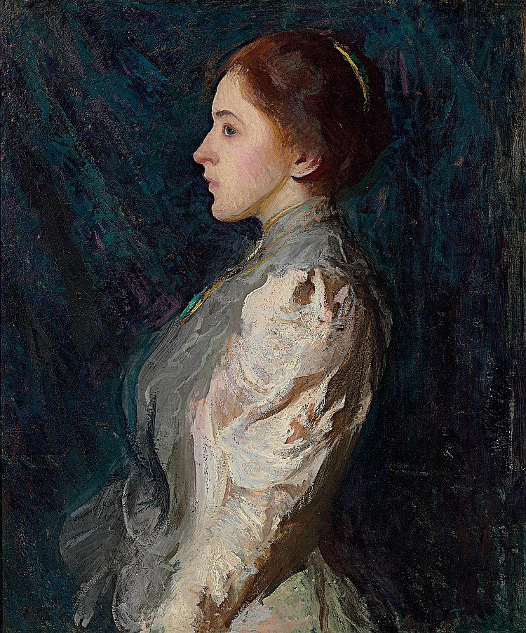 Mercie in Profile by Edmund Tarbell,A3(16x12")Poster