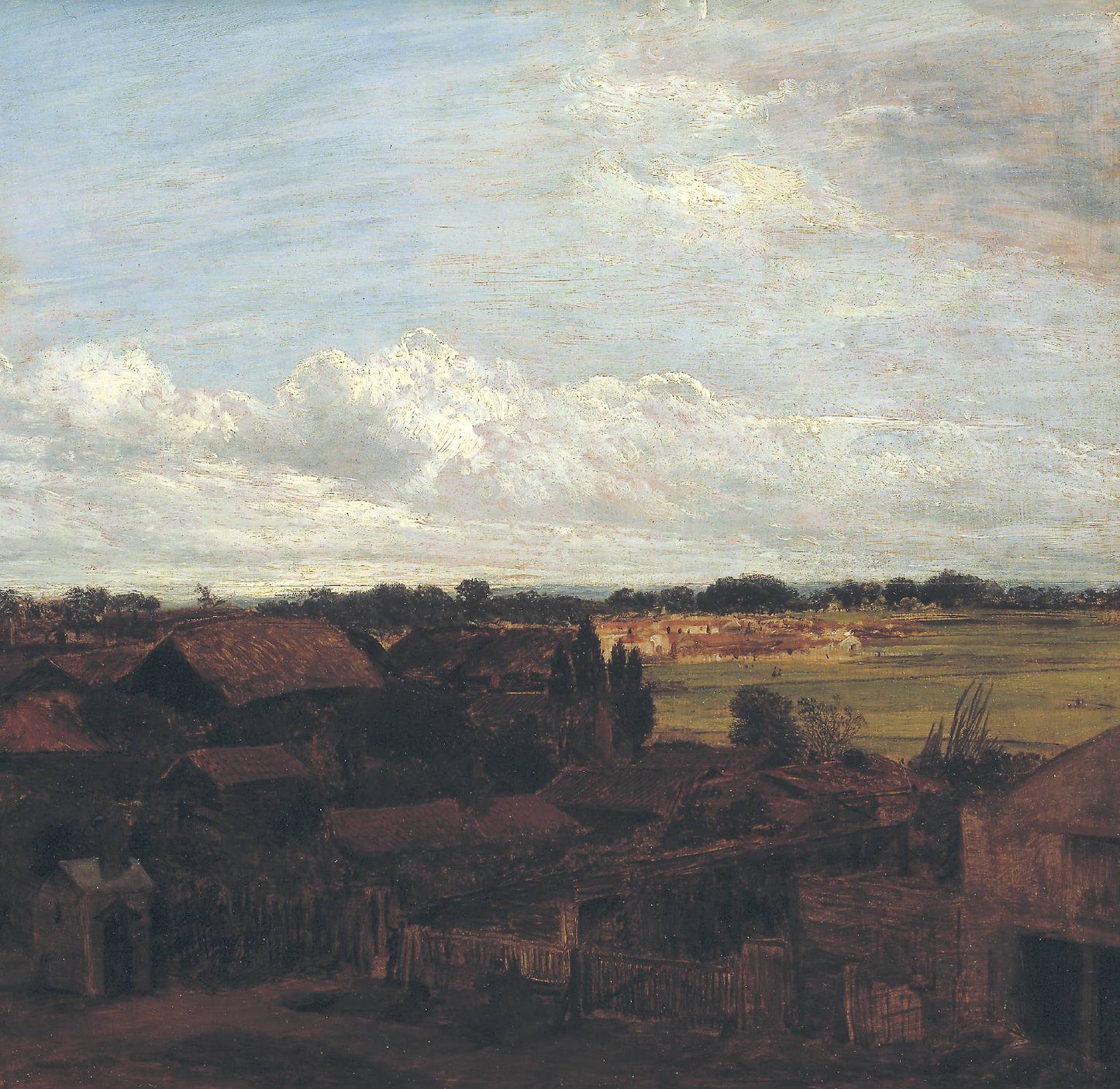 The East Side of the Edgware Road, Looking Towards Kensington Gardens, vintage artwork by John Linnell, A3 (16x12") Poster Print