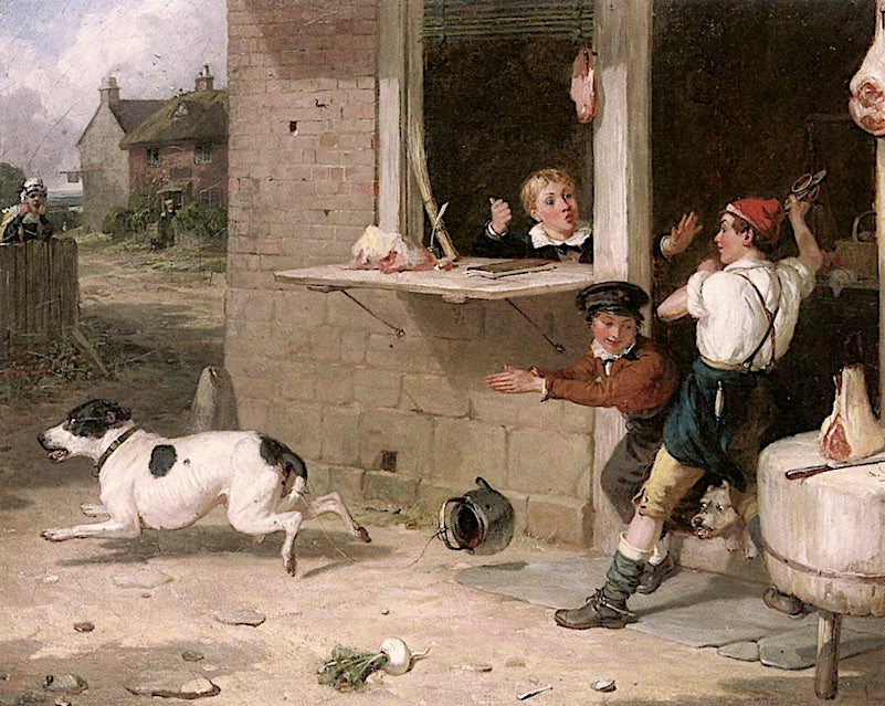 Boys Will be Boys, vintage artwork by Thomas Webster, A3 (16x12") Poster Print