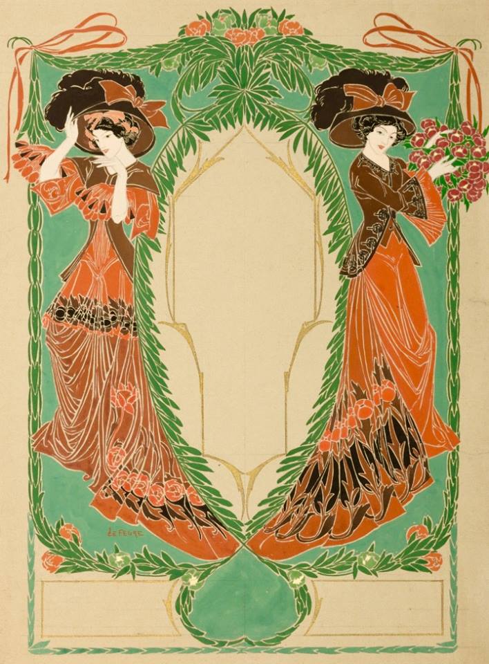Deux elegantes by Georges de Feure,A3(16x12")Poster