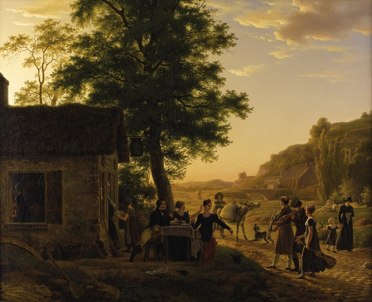 Les Musiciens Ambulants, vintage artwork by Antoine Beranger, 12x8" (A4) Poster