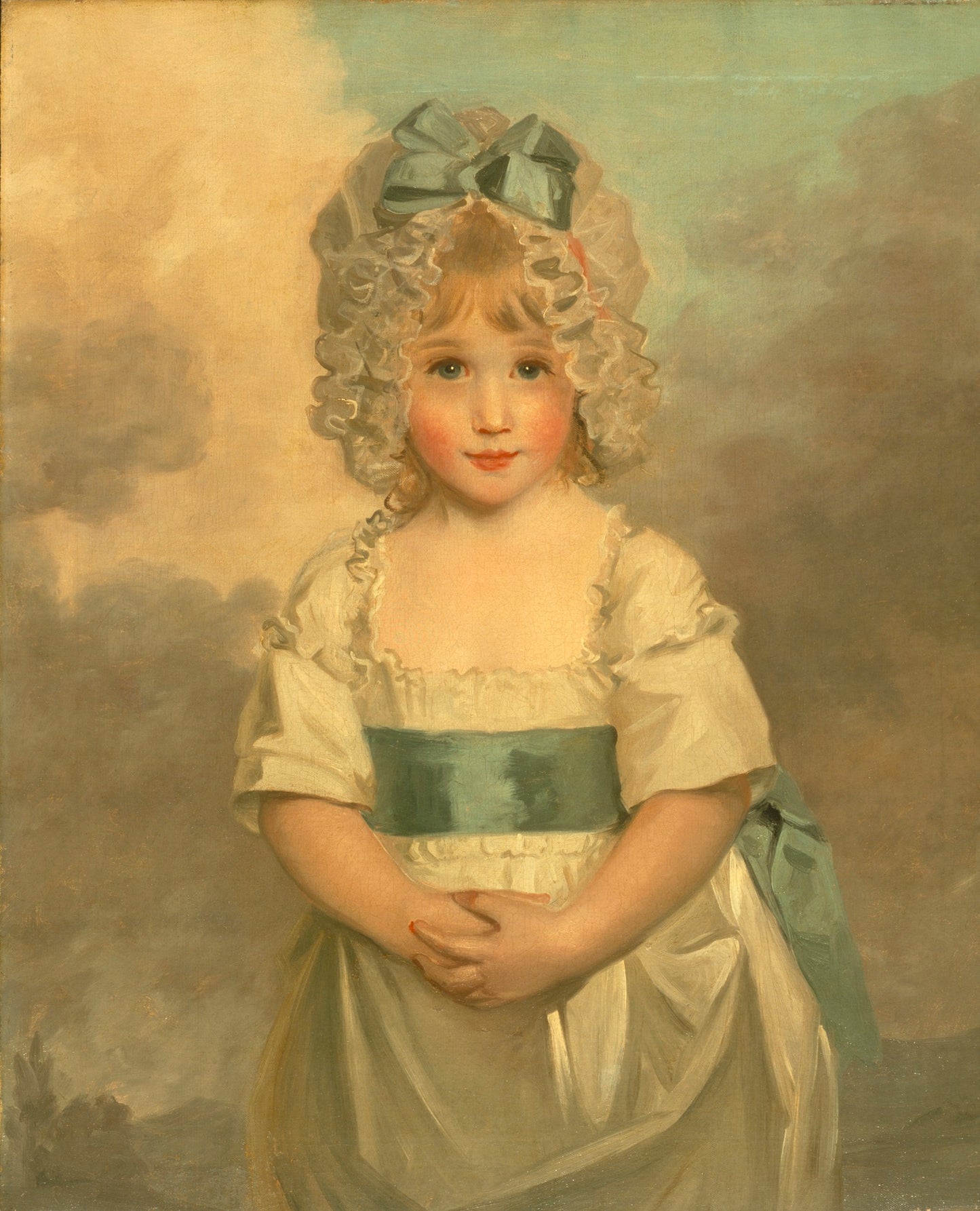 Miss Charlotte Papendick as a Child, vintage artwork by John Hoppner, 12x8" (A4) Poster