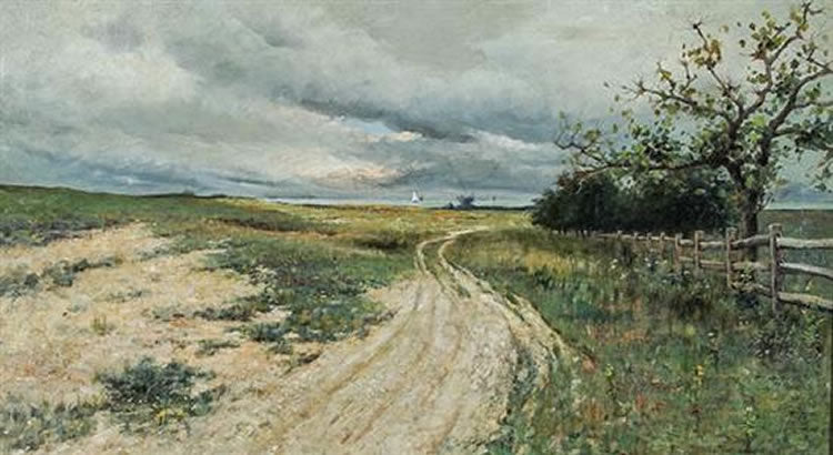 Path to the Sea, vintage artwork by Arthur Hoeber, 12x8" (A4) Poster