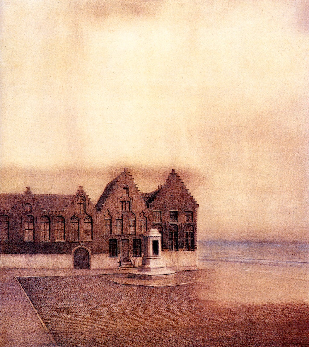 The Abandoned Town by Fernand Khnopff,A3(16x12")Poster
