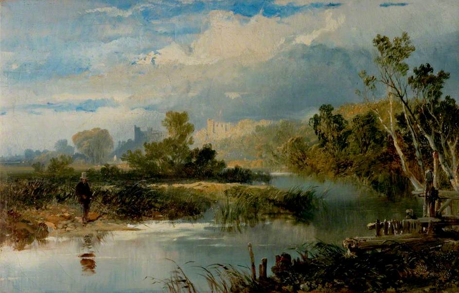 View of Richmond, Yorkshire, vintage artwork by Edmund John Niemann, A3 (16x12") Poster Print