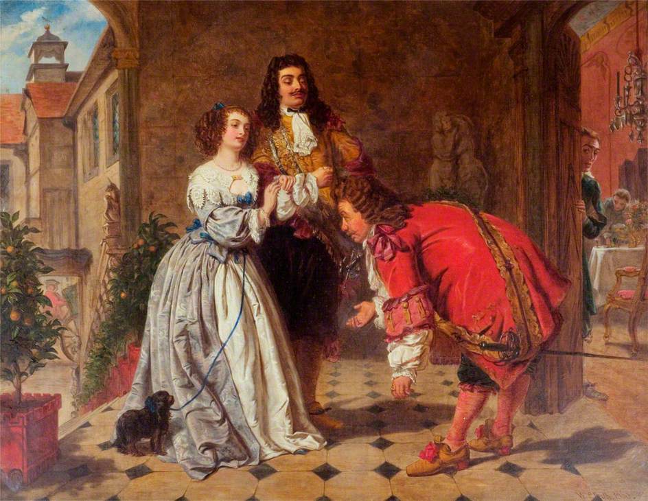 Monsieur Jourdain Receiving His Guests (from Molière's 'Le Bourgeois Gentilhomme'), vintage artwork by William Powell Frith, A3 (16x12") Poster Print