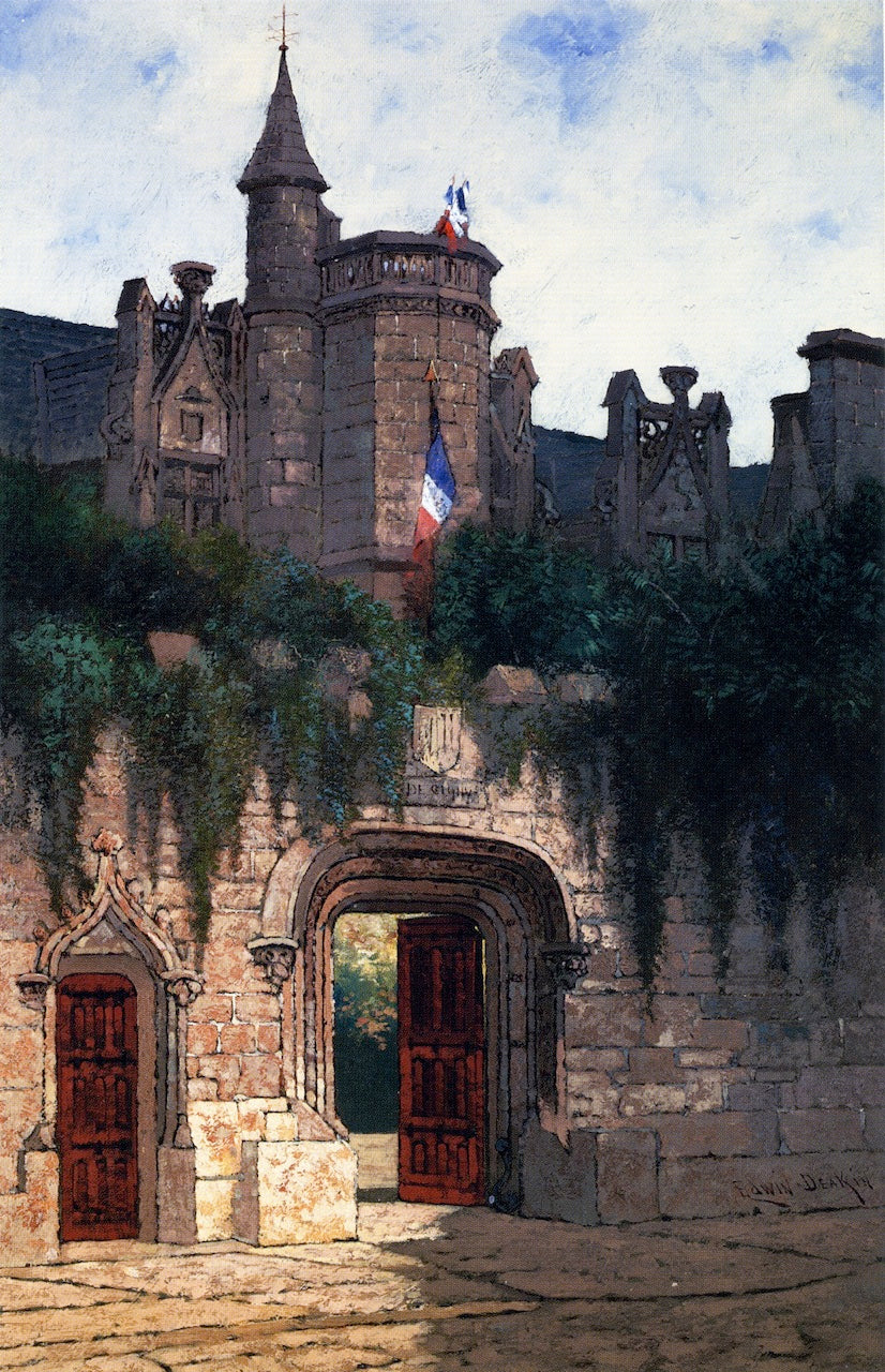 Entrance, Hotel de Cluny, vintage artwork by Edwin Deakin, 12x8" (A4) Poster