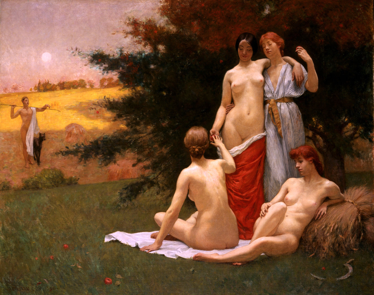 An Eclogue, vintage artwork by Kenyon Cox, 12x8" (A4) Poster