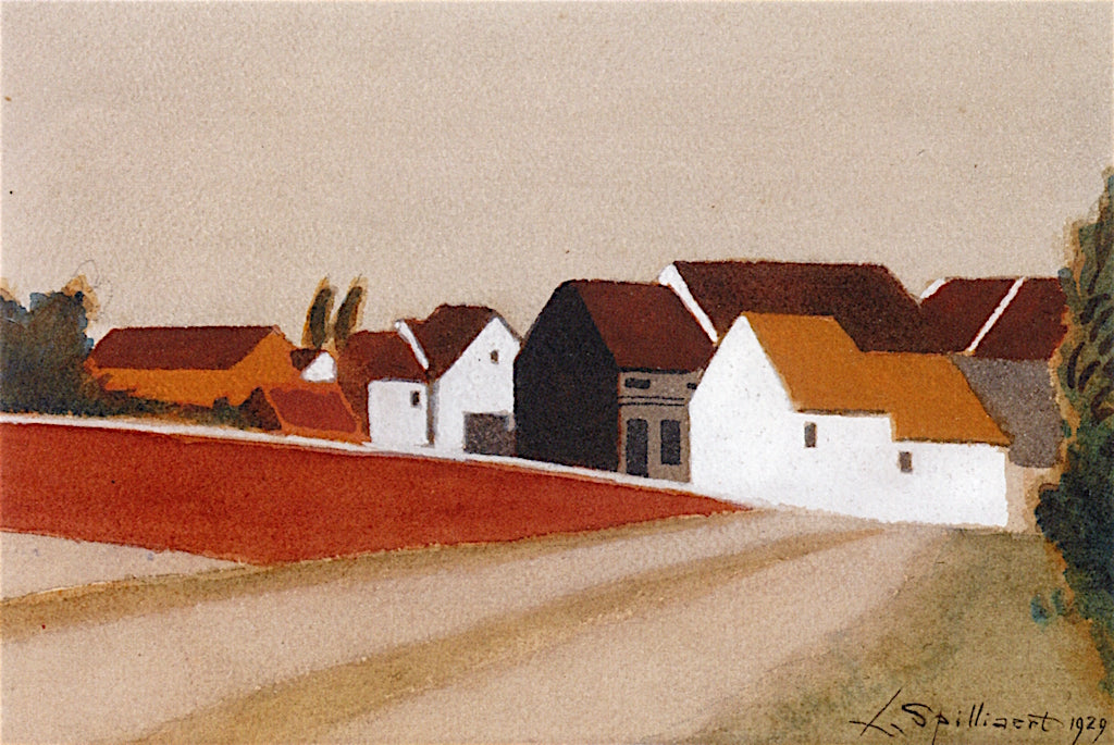 The Village behind the Pond, vintage artwork by Leon Spilliaert, 12x8" (A4) Poster