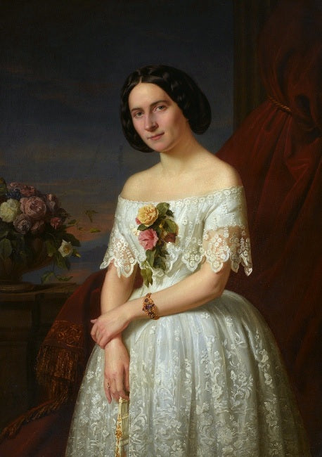 Emilia Ciemska-Ziemińska, vintage artwork by Jozef Simmler, 12x8" (A4) Poster