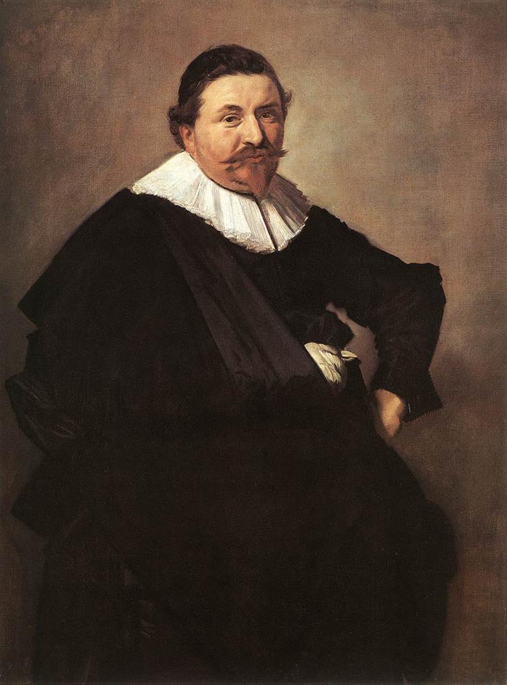 Lucas de Clercq, vintage artwork by Frans Hals, 12x8" (A4) Poster