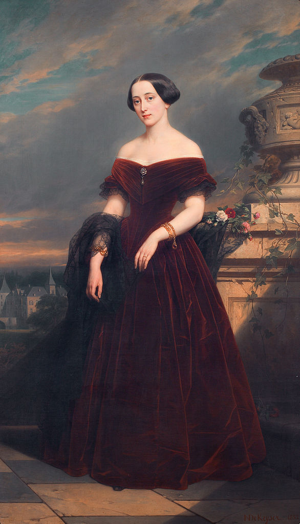 Isabelle Antoinette, Baroness Sloet van Toutenburg, vintage artwork by Nicaise de Keyser, A3 (16x12") Poster Print