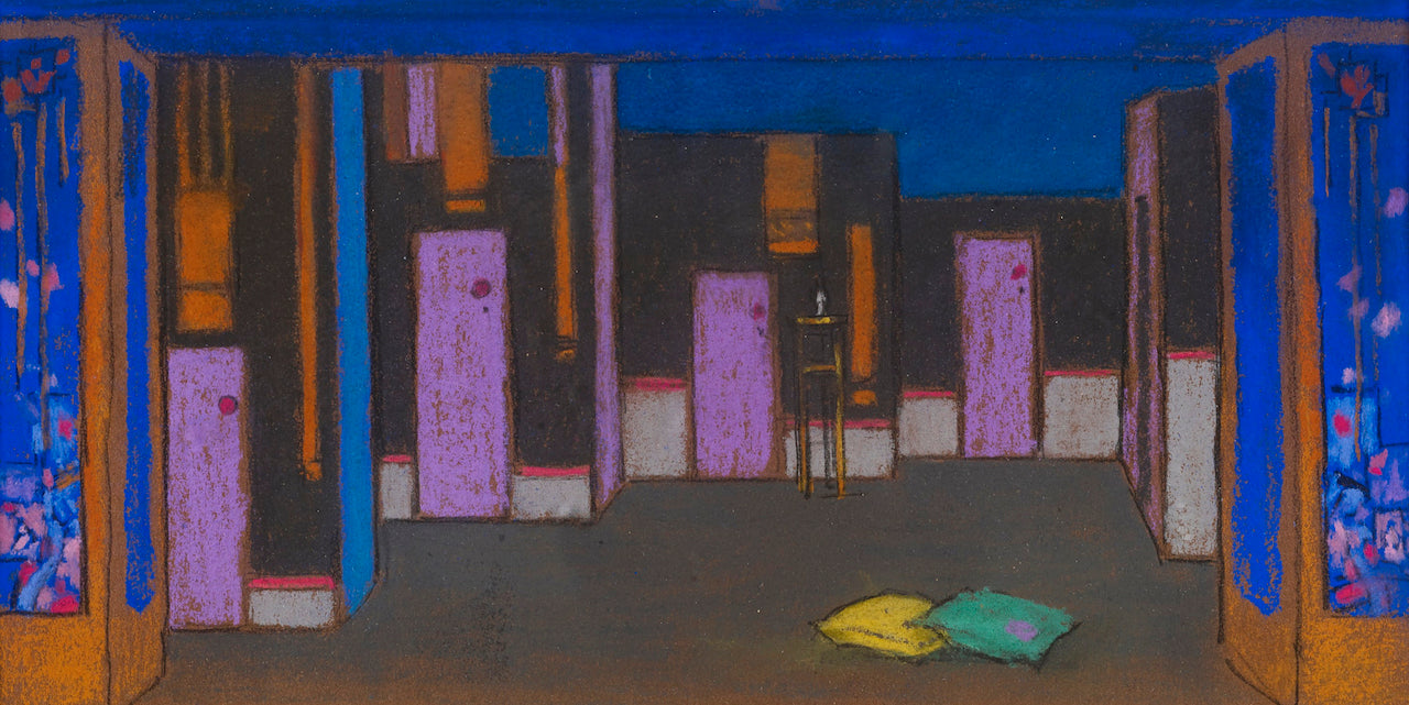 Hall with Doors by William Penhallow Henderson,16x12(A3) Poster