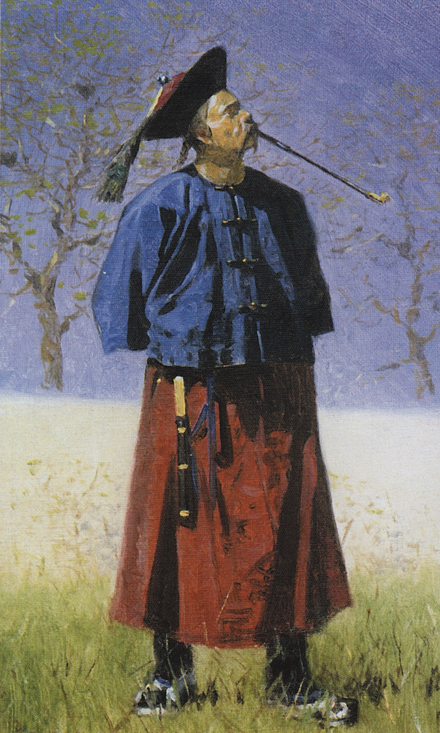 Chinese Man, vintage artwork by Vasily Vasilevich Vereshchagin, 12x8" (A4) Poster