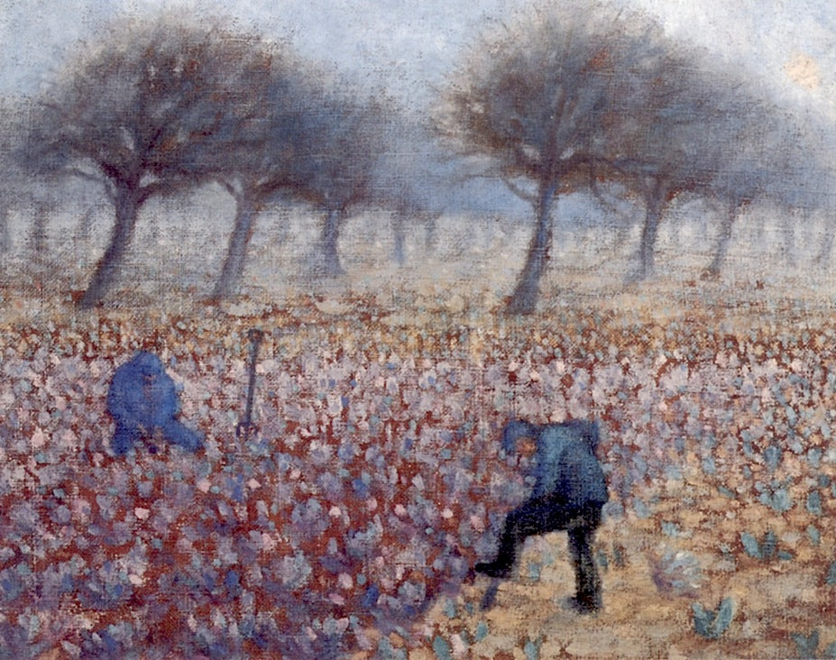Digging Cabbages Early Morning, vintage artwork by Middleton Manigault, 12x8" (A4) Poster