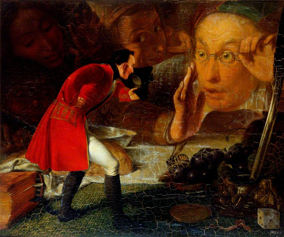 Gulliver Exhibited to the Brobdingnag Farmer, vintage artwork by Richard Redgrave, A3 (16x12") Poster Print