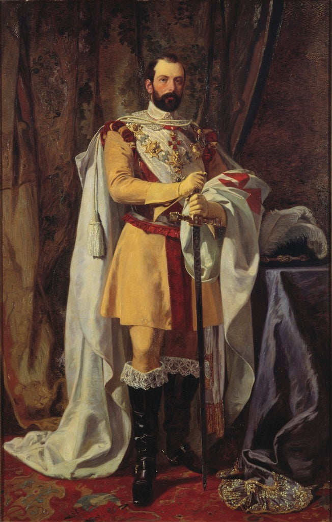 King Karl XV, vintage artwork by Johan Fredrik Hockert, 12x8" (A4) Poster