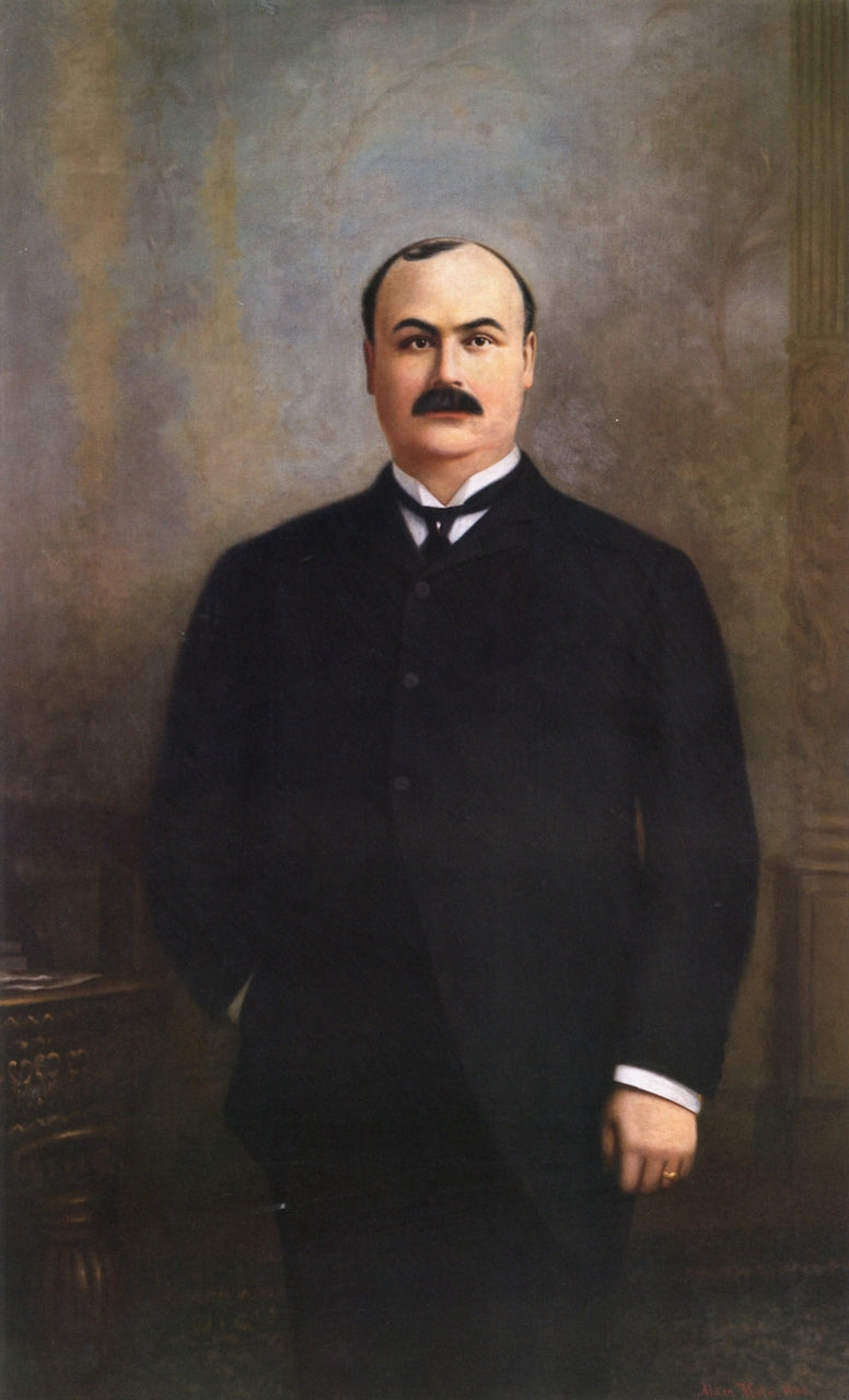 Portrait of Daniel Reid, vintage artwork by William Alden Mote, 12x8" (A4) Poster