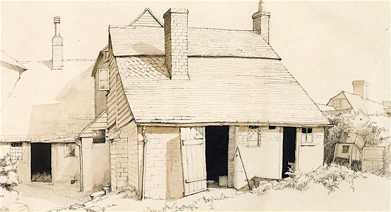 Bow Cottage, West Hoathly, Sussex by Winifred Knights,16x12(A3) Poster