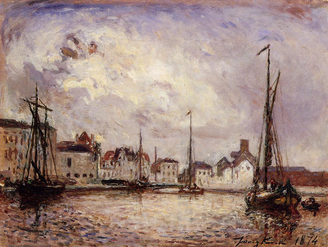 The Harbor: the Brussels Warehouse District, vintage artwork by Johan Barthold Jongkind, A3 (16x12") Poster Print