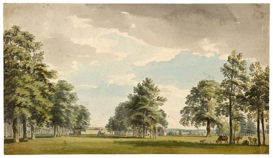 View in a Park, vintage artwork by Paul Sandby , R.A., 12x8" (A4) Poster