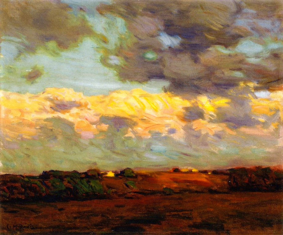 Clouds after Storm, vintage artwork by Charles Harold Davis, 12x8" (A4) Poster