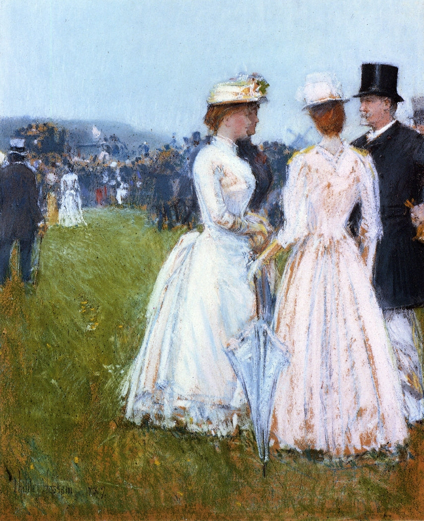 At the Grand Prix in Paris by Childe Hassam,A3(16x12")Poster