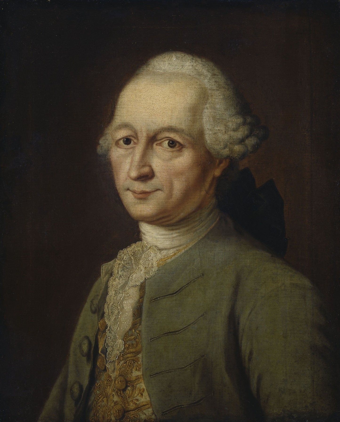 Portrait of Abraham Gotthelf Kästner, vintage artwork by Johann Heinrich Tischbein the Elder, 12x8" (A4) Poster