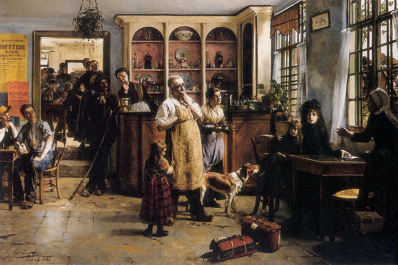 The Foreigners, vintage artwork by Évariste Carpentier, 12x8" (A4) Poster