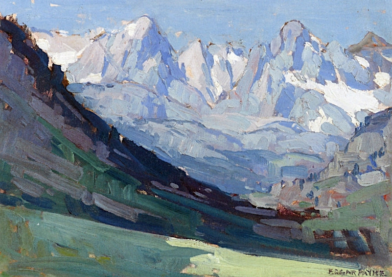 The Eastern Sierra, vintage artwork by Edgar Alwyn Payne, 12x8" (A4) Poster