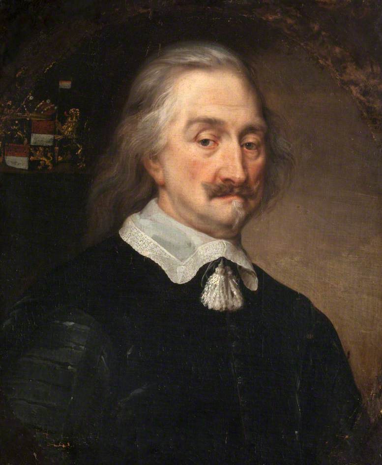 Thomas Hobbes, Philosopher, vintage artwork by Attributed to David Beck, 12x8" (A4) Poster