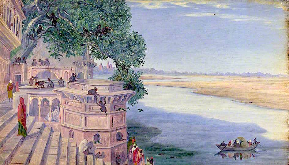 Bindrabun. India. Novr. 2d 1878, vintage artwork by Marianne North, 12x8" (A4) Poster
