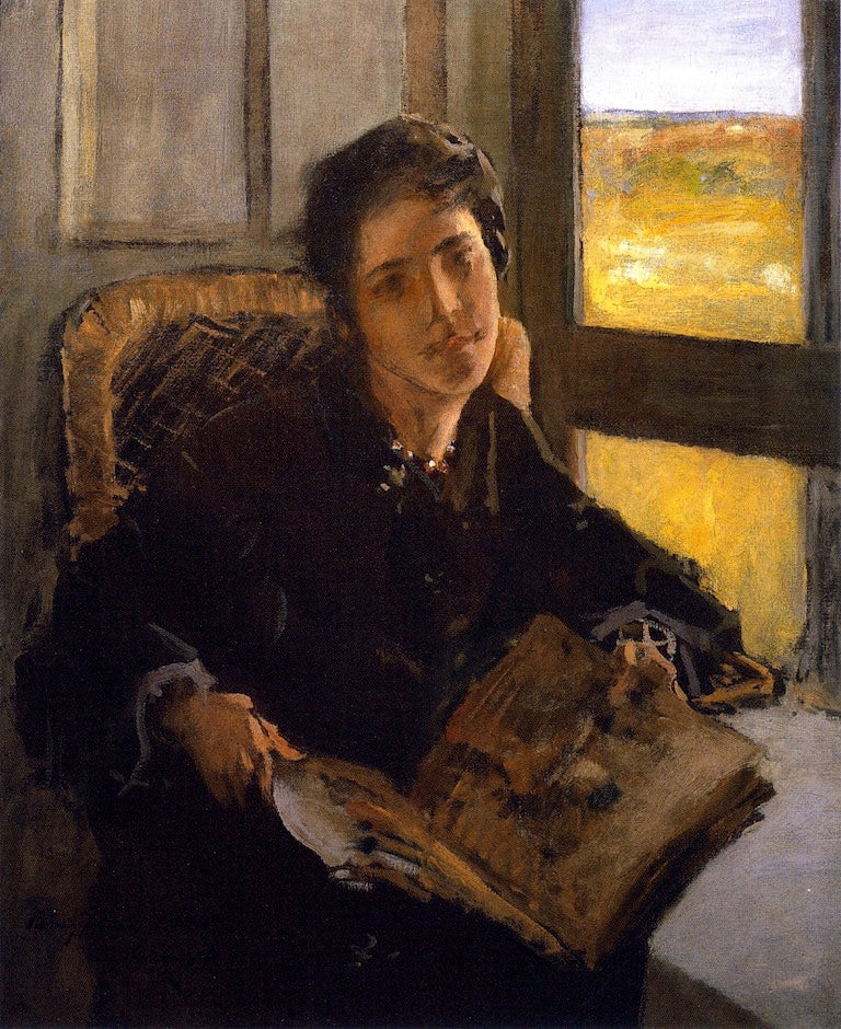 Alice Dieudonnee Chase, Shinnecock Hills, vintage artwork by William Merritt Chase, 12x8" (A4) Poster