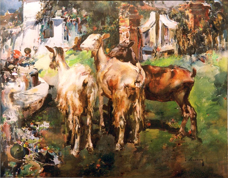 Cabras by Jose Navarro llorens,A3(16x12")Poster