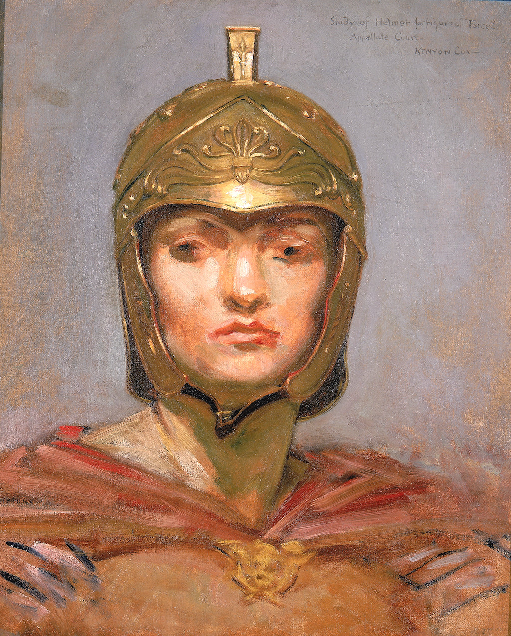 k; "Statute Law", Helmet for Figure of "Force" by Kenyon Cox,A3(16x12")Poster