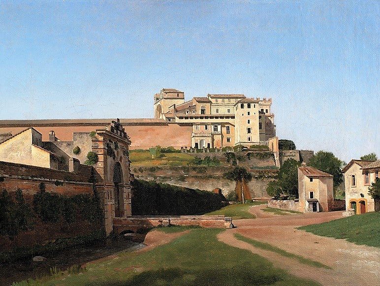 Porta Angelica and Part of the Vatican, vintage artwork by Christoffer Wilhelm Eckersberg, 12x8" (A4) Poster