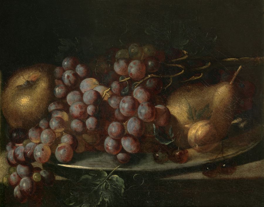 A Still Life of Fruit, vintage artwork by Tomàs Yepes, 12x8" (A4) Poster