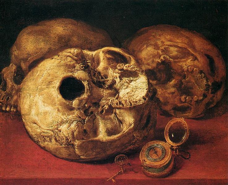 Allegory (Vanitas), vintage artwork by Antonio de Pereda, 12x8" (A4) Poster