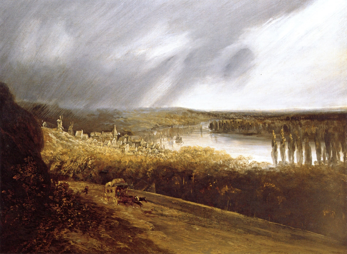 View over the Seine, vintage artwork by Georges Michel, 12x8" (A4) Poster