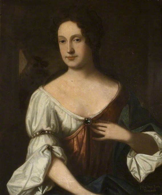 Hannah Hewling (1662–1732), vintage artwork by Attributed to Willem Wissing, 12x8" (A4) Poster