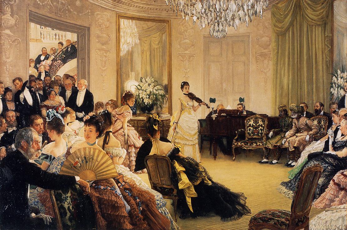 Hush!, vintage artwork by James Tissot, 12x8" (A4) Poster