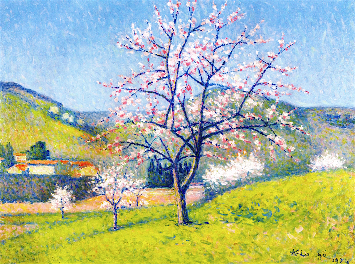 Apples Trees in Bloom by Achille Lauge,A3(16x12")Poster