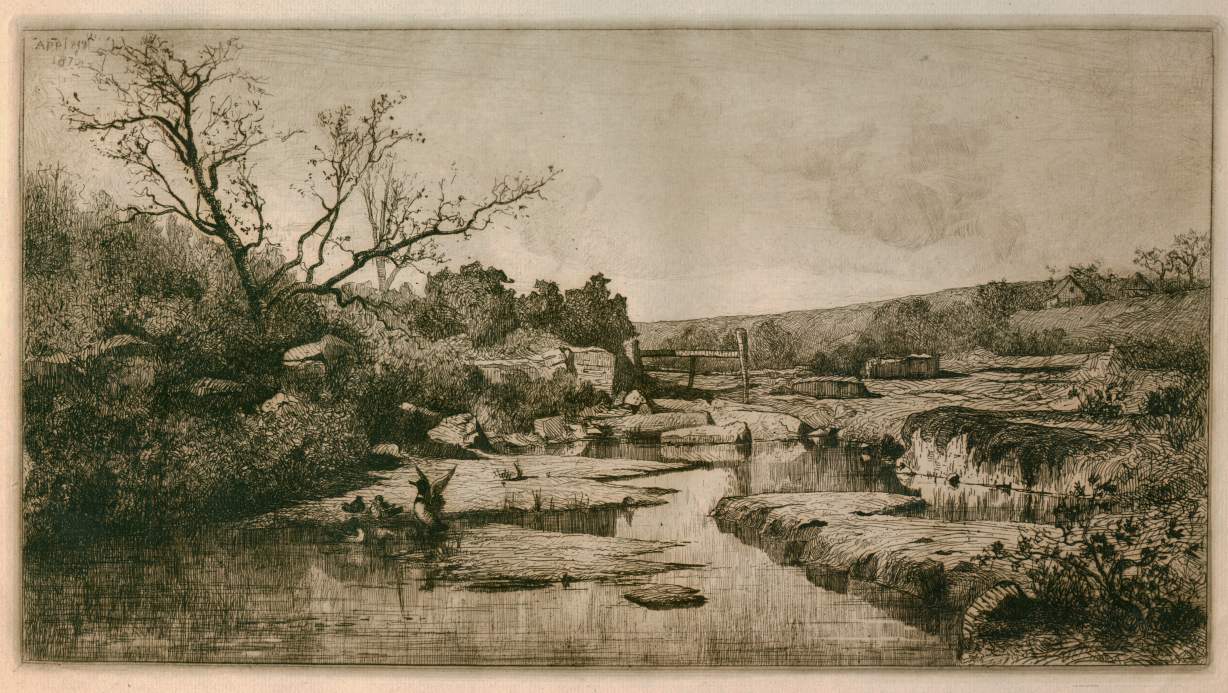 Les Source de l'Albarine (Ain), vintage artwork by Jacques Barthelemy Appian, A3 (16x12") Poster Print