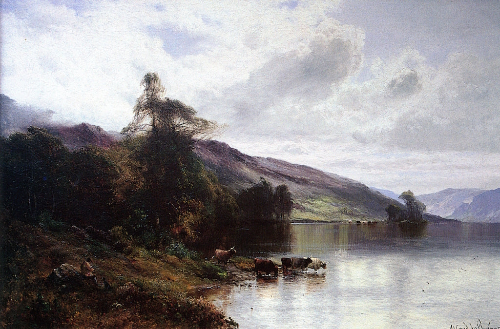 The Silvery Mawddach, vintage artwork by Alfred de Breanski, Sr., 12x8" (A4) Poster