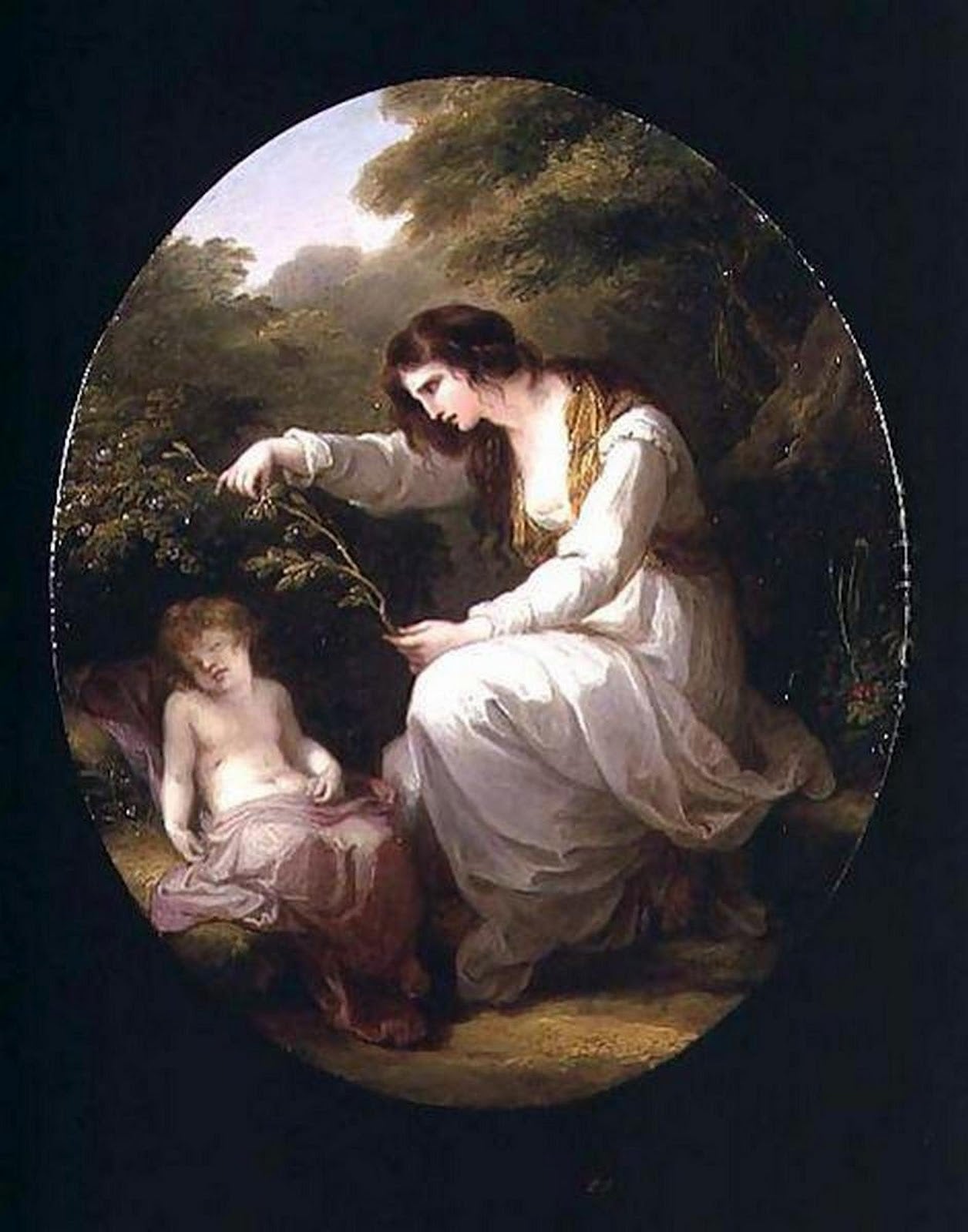 Cleone, vintage artwork by Angelica Kauffmann, 12x8" (A4) Poster