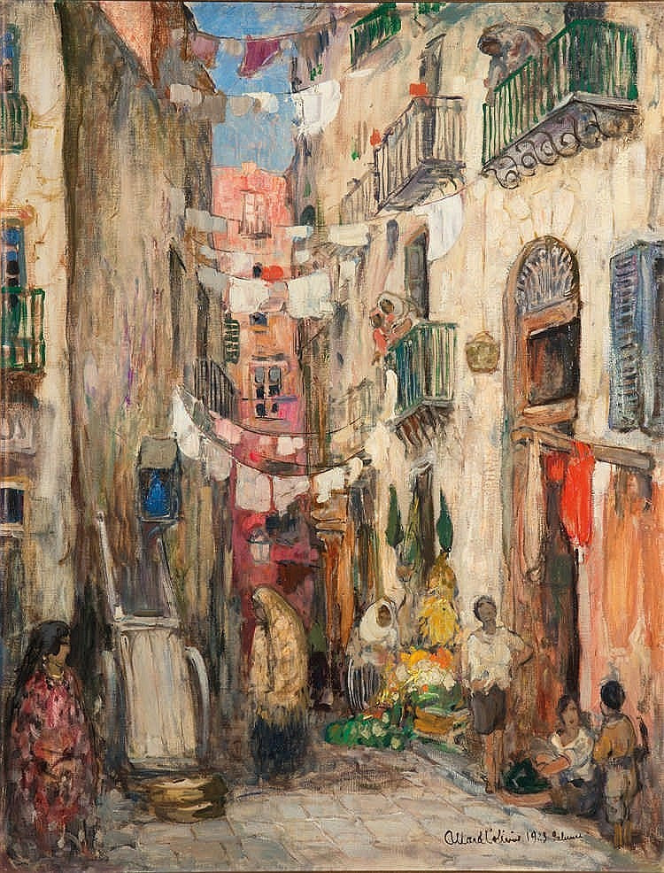 Alley of the Lively Palermo by Fernand Allard l'Olivier,16x12(A3) Poster