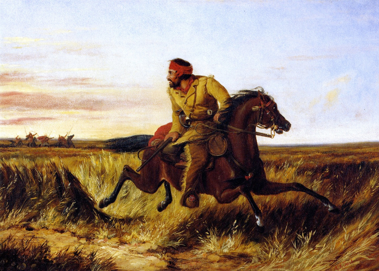 The Prairie Hunter: One Rubbed Our, vintage artwork by Arthur Fitzwilliam Tait, A3 (16x12") Poster Print