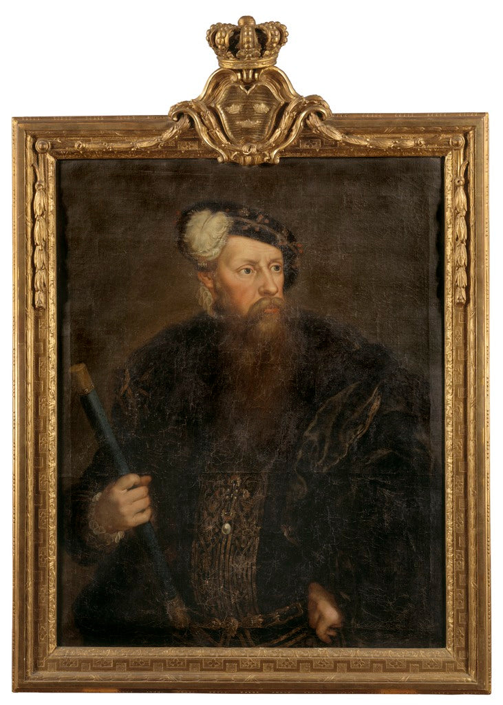 Gustav I, King of Sweden, vintage artwork by Lorens Pasch the Younger, 12x8" (A4) Poster
